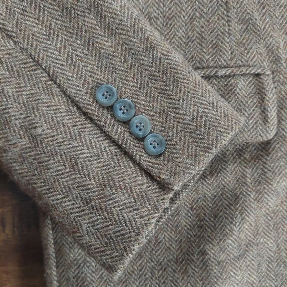 Vintage L.L.Bean Shetland Wool Jacket Brown Insulated Size 50 REG - Picture 8 of 13